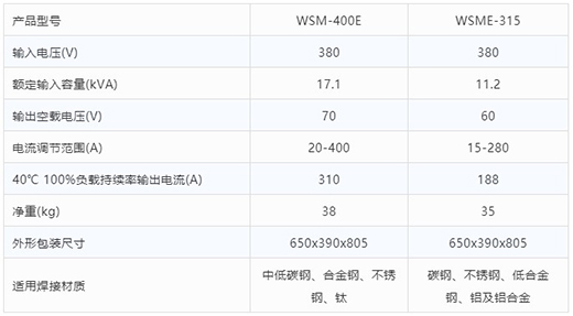 游戏老虎机氩弧焊机WSM-400E WSME-315技术参数